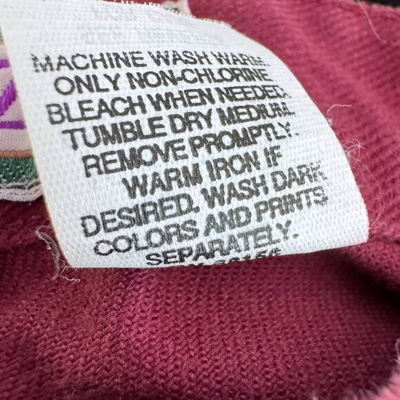 CENZA Vintage Y2K 90s High Rise Waist Burgundy Maroon Red Mom Denim Jeans 10 - Picture 4 of 4